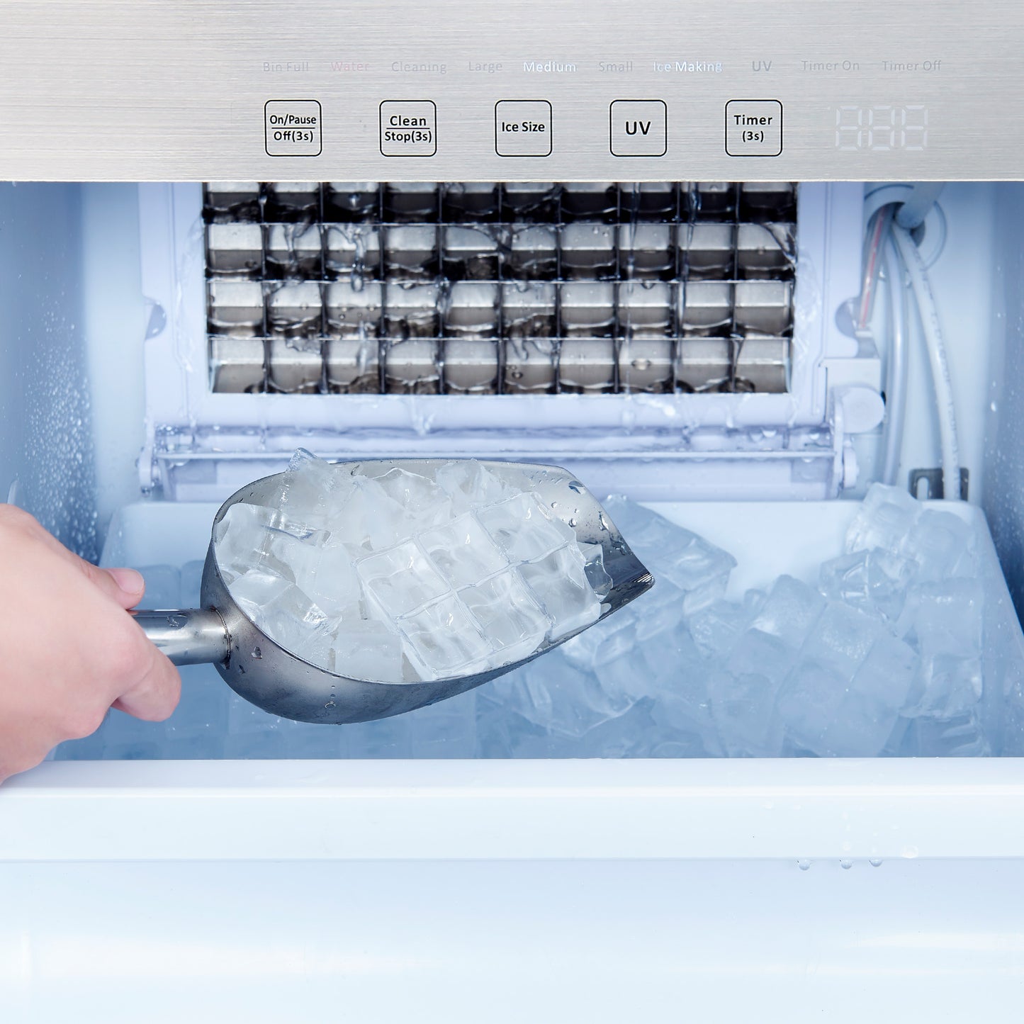 Newair 18” Undercounter Clear Ice Maker, 62–100 lbs