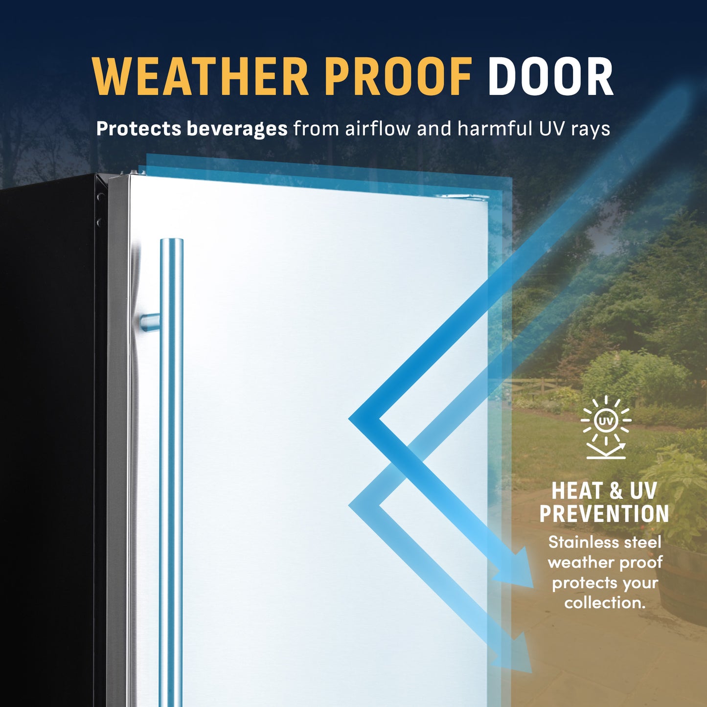 Newair® 90-Can Built-In/Freestanding Outdoor Beverage Fridge - 15"