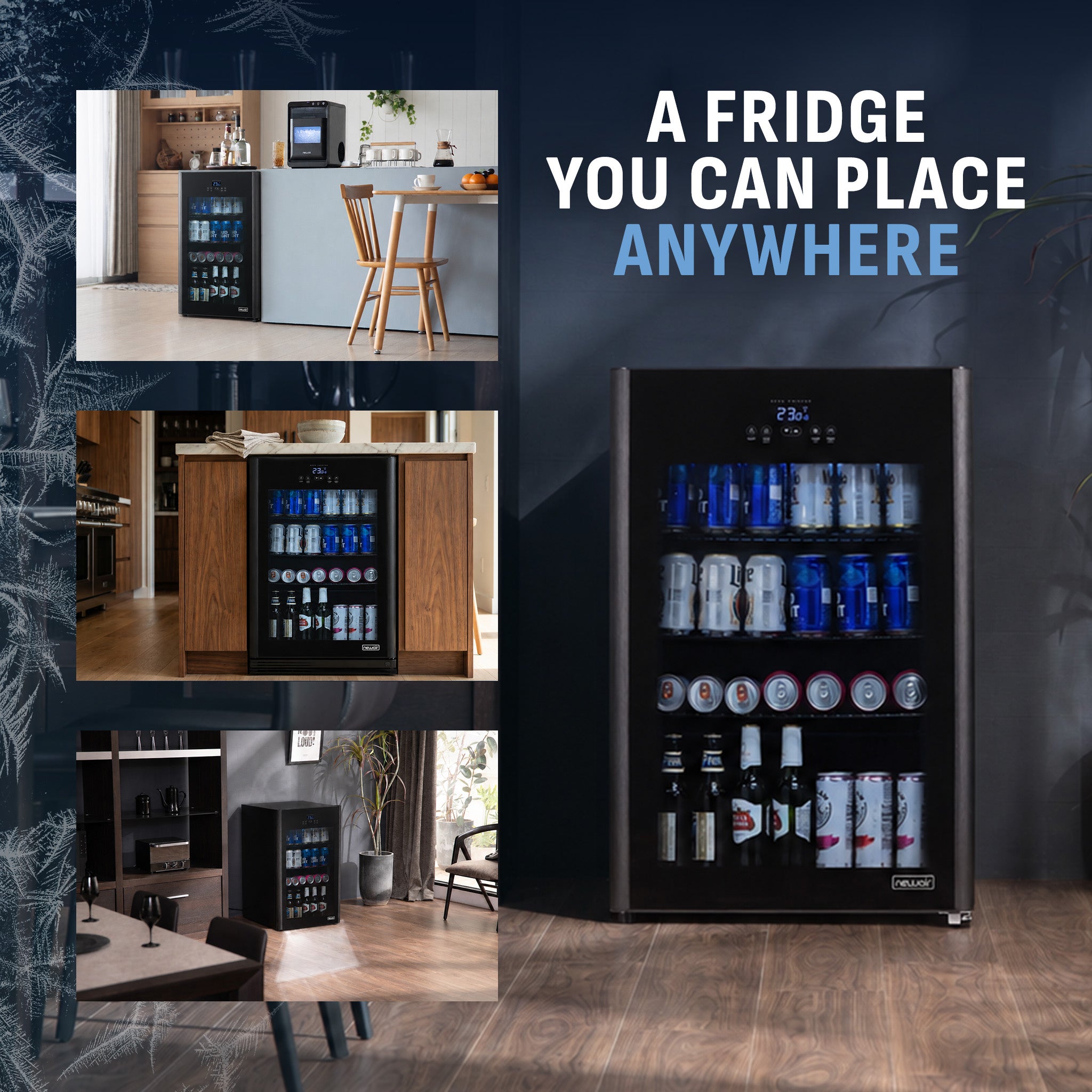 Newair® 125-Can Freestanding Beer Froster in Black | Newair