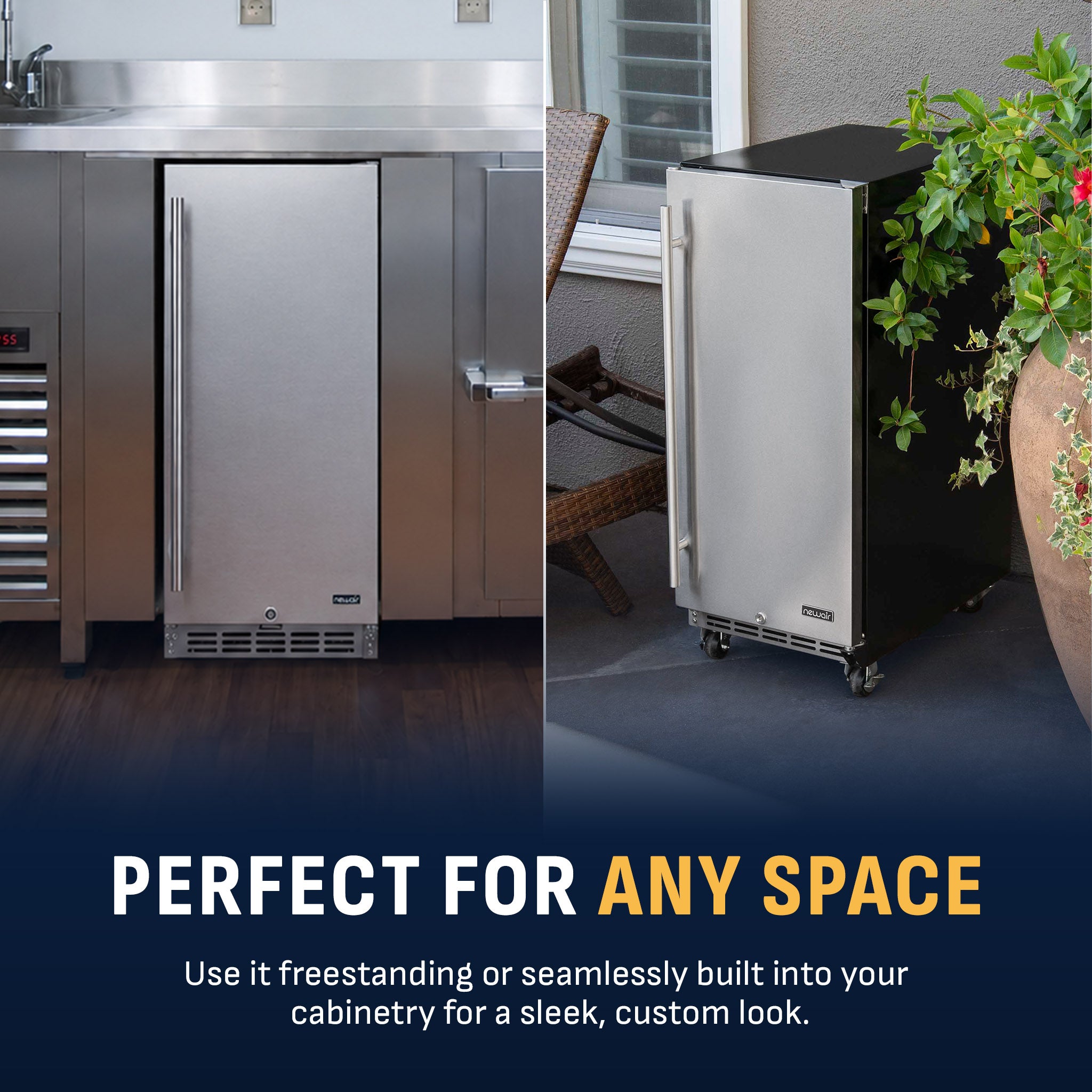 90-Can Built-In/Freestanding Outdoor Beverage Fridge | Newair