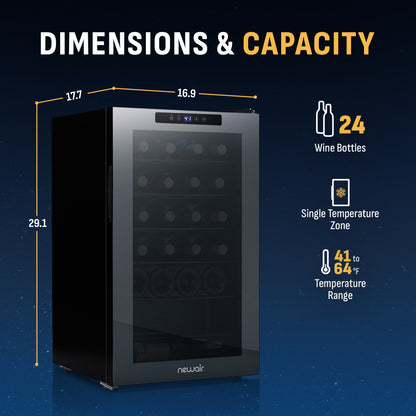 newair®-24-bottle-16-9-shadowᵀᴹ-series-freestanding-wine-fridge