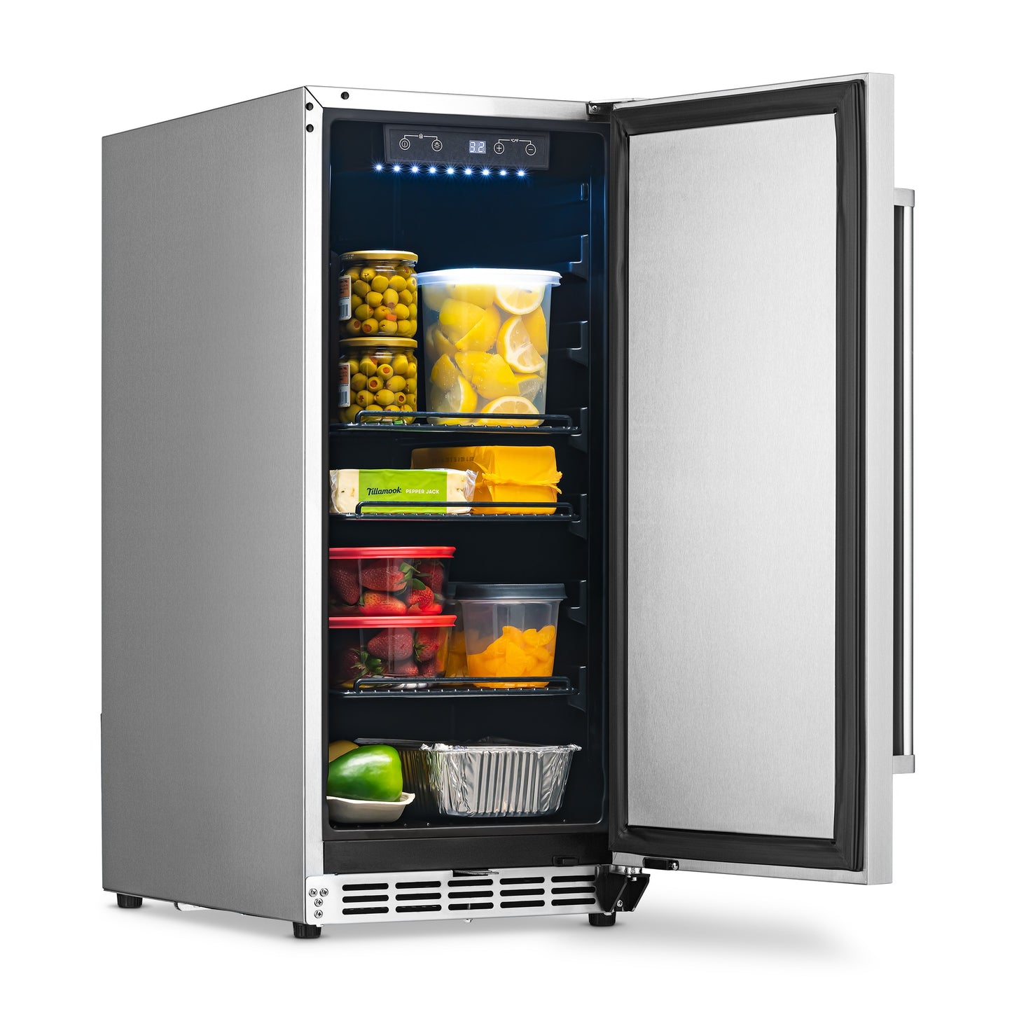 Newair® 15" 3.2 Cu. Ft. Commercial Built-In Stainless Steel Beverage Fridge -15"
