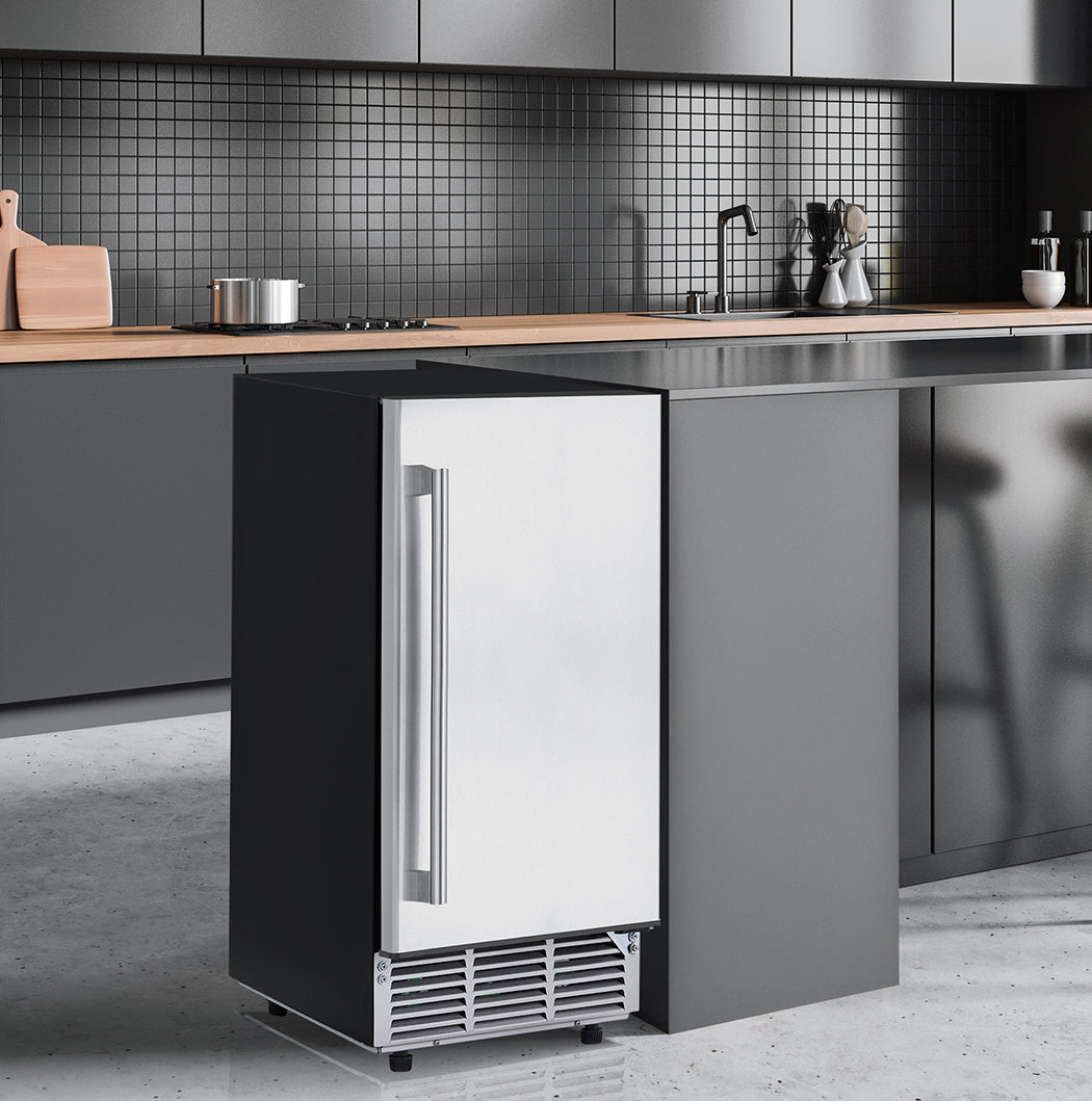 Newair® Undercounter Ice Maker for Home. Clear Ice, 80 lbs/day - Stainless Steel