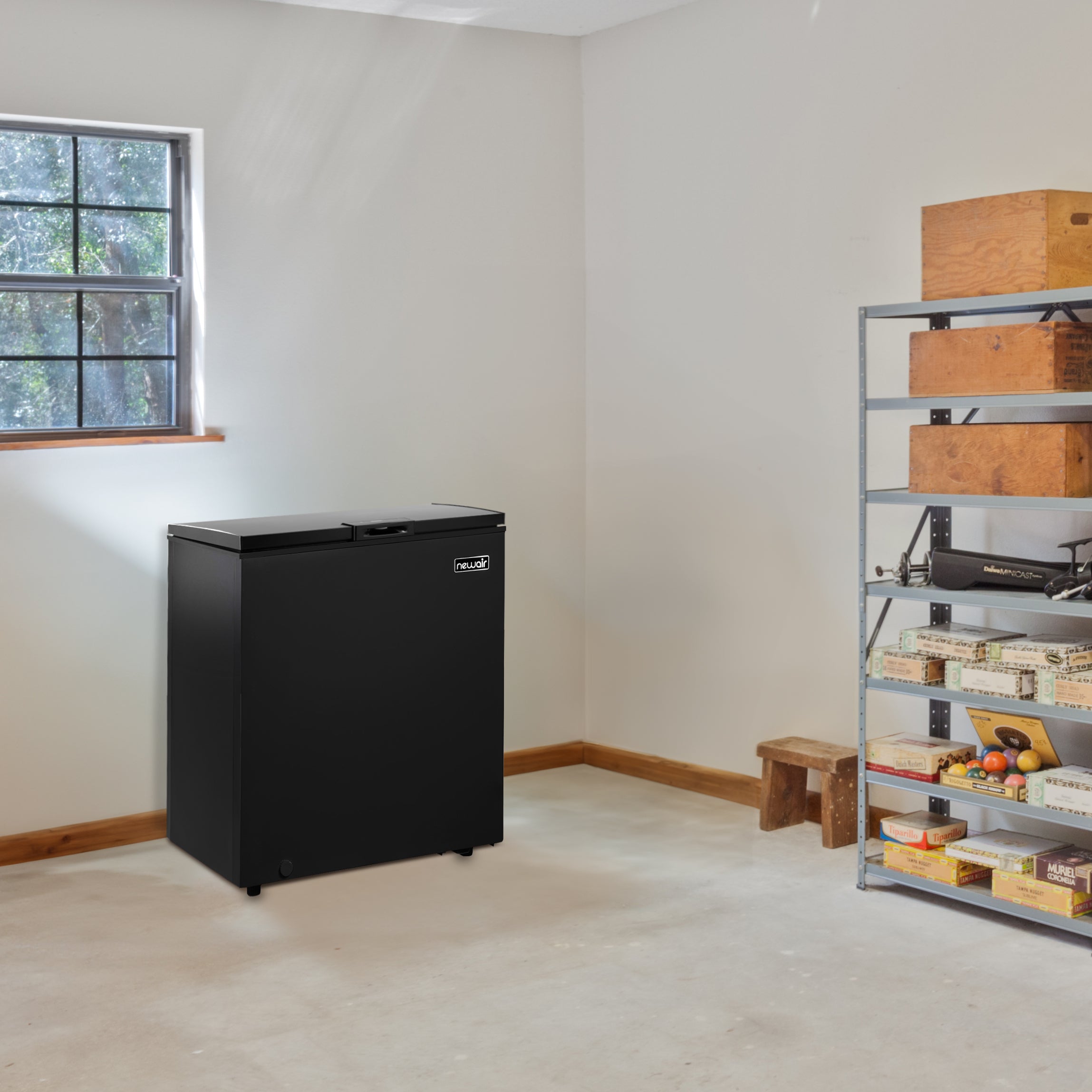 5 Cu. Ft. Mini Deep Chest Freezer and Fridge - Black | Newair