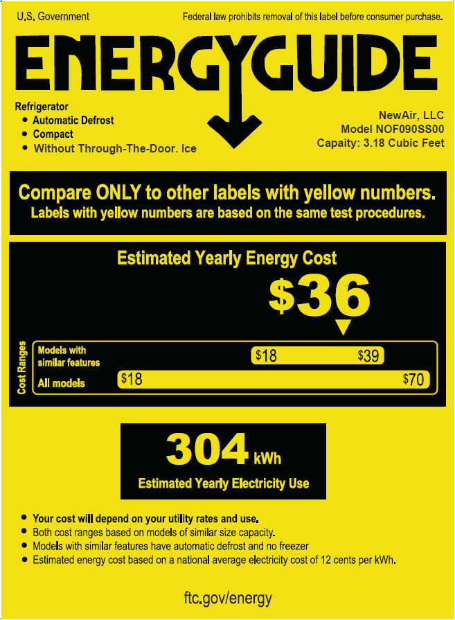 Newair® 90-Can Built-In/Freestanding Outdoor Beverage Fridge - 15"
