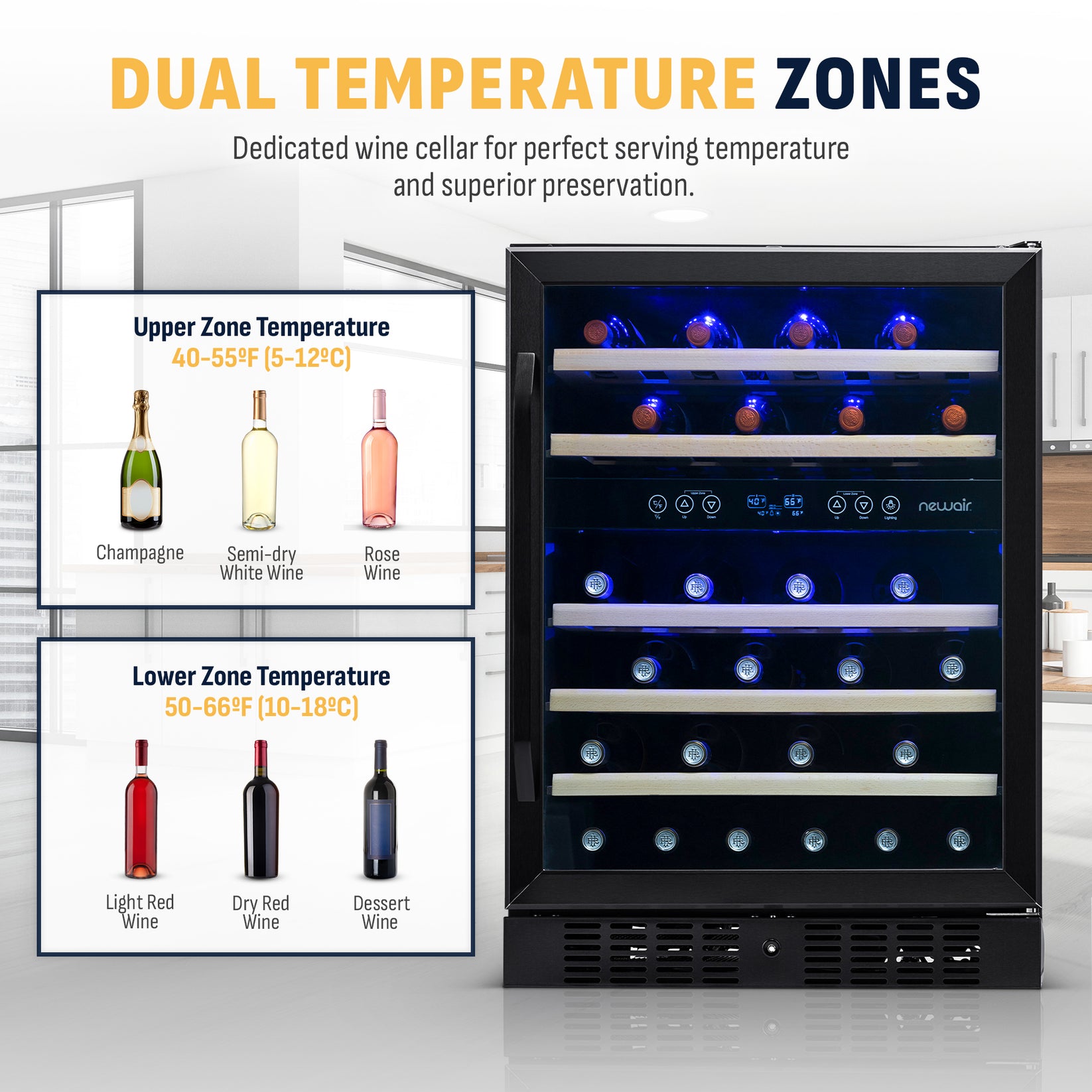 Dual Zone Wine Fridge