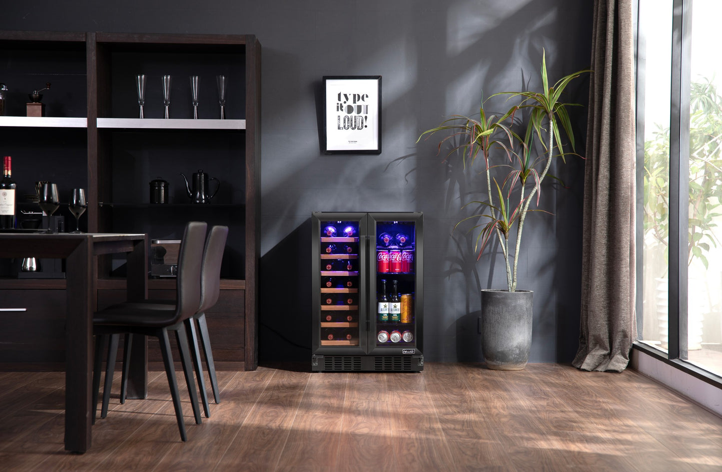 Dual zone fridge in the office