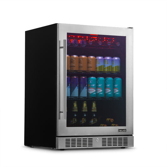 Newair® 224-Can Built-In Stainless Steel Beverage Fridge - 24"