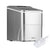 Newair 26 lbs. Countertop Ice Maker, Matte Portable and Lightweight, Intuitive Control, Large or Small Ice Size, Easy to Clean BPA-Free Parts, Perfect for Cocktails, Scotch, Soda and More Ice Makers NIM026MS00 Metallic Silver