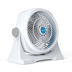 Newair 12” Air Circulator Fan with RingForce™, Compact 2-in-1 Floor or Wall Mountable Fan in White with Three Fan Speeds, Quiet Operation, Adjustable Pivot Head and Non-Slip Feet, Covers up to 285 sq. ft.