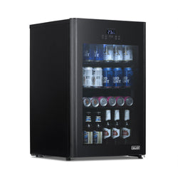 Newair Froster 125 Can Freestanding Beverage Fridge in Black, Chills Down to 23 Degrees