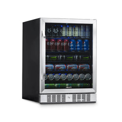 Remanufactured Newair 24” Built-in 177 Can Beverage Fridge in Stainless Steel