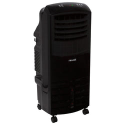Newair 2-in-1 Evaporative Cooler and Fan, 300 sq. ft. with Large 21 qt. Water Tank and Easy Glide Casters in Black