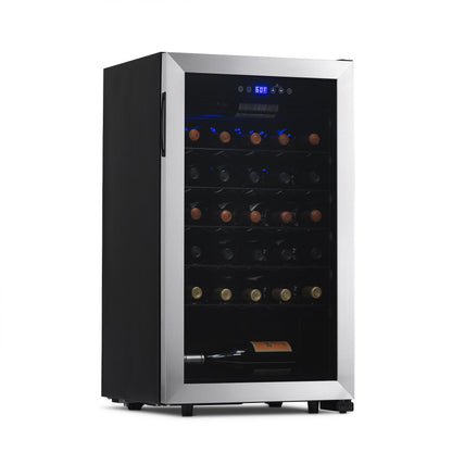 newair-freestanding-33-bottle-compressor-wine-fridge-in-stainless-steel-adjustable-racks-wine-coolers